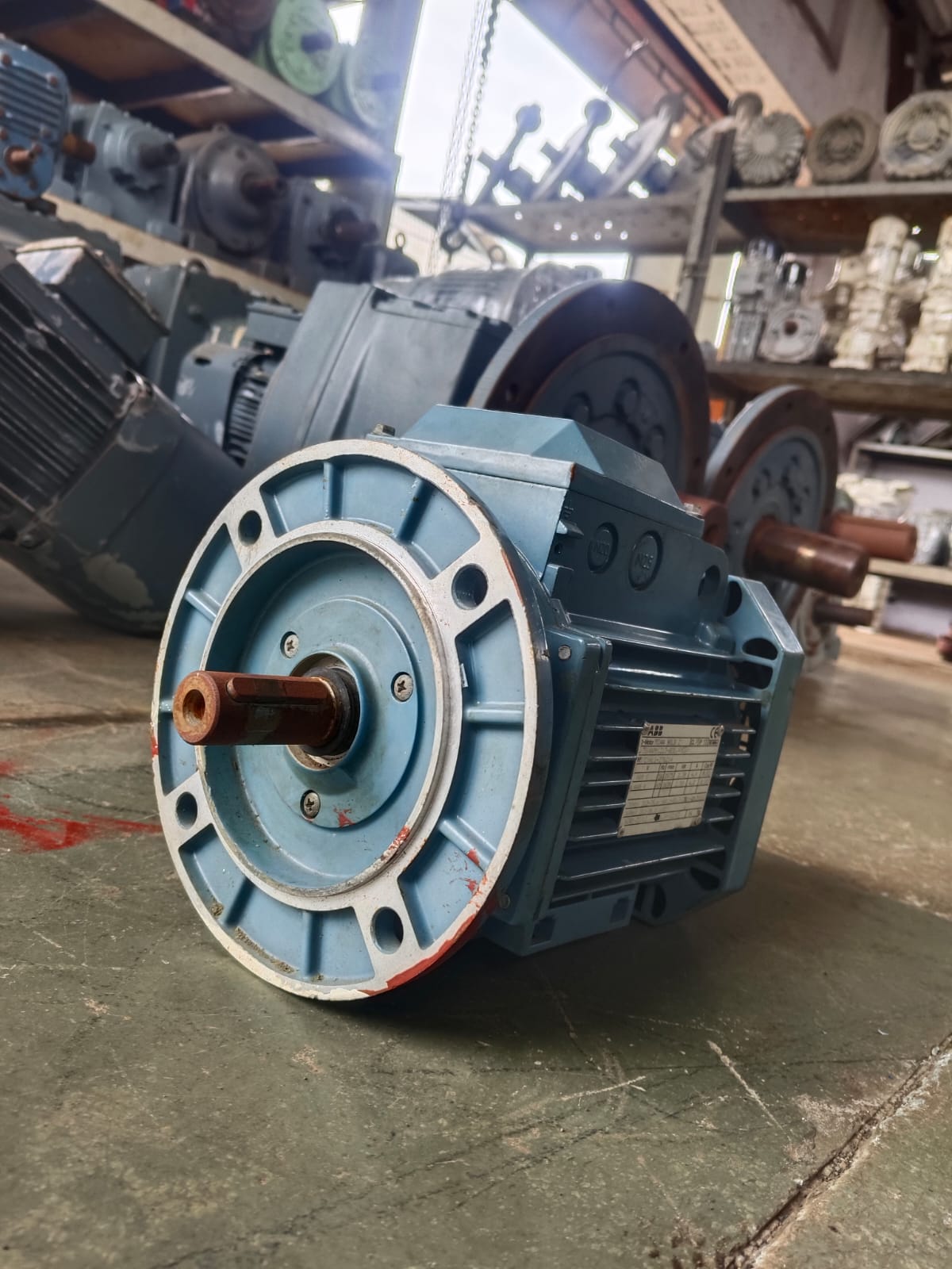 3 hp abb flange mounting new motor